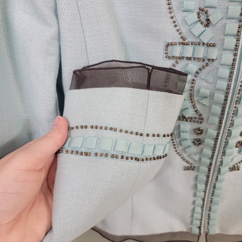 Carlisle Mint Green‎ Dress Blazer Size 6 - Picture 4 of 10